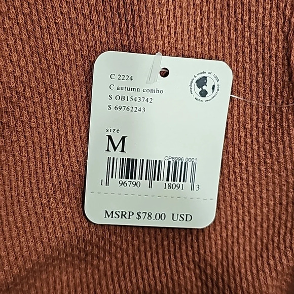 Free People Mikah Notch Neck Top Sz M - Picture 2 of 11